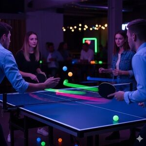 New Lot 8 Glow-in-the-Dark Ping Pong Balls 40mm Reg Size 48ct